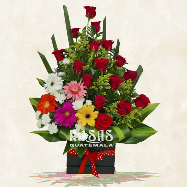 Arreglos Florales con rosas y gerberas